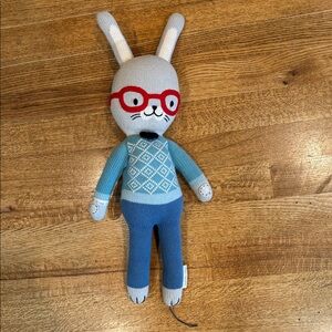 Benedict the Bunny handmade cuddle + kind stuffie.